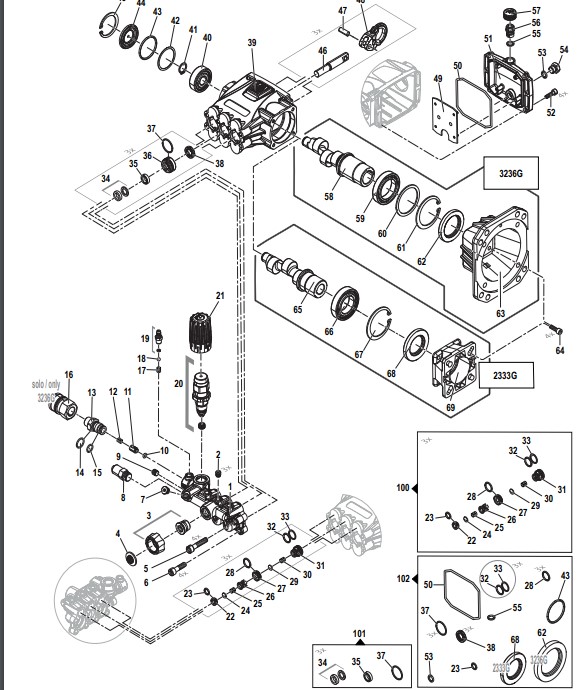 DW3535 Pump Parts Breakdown